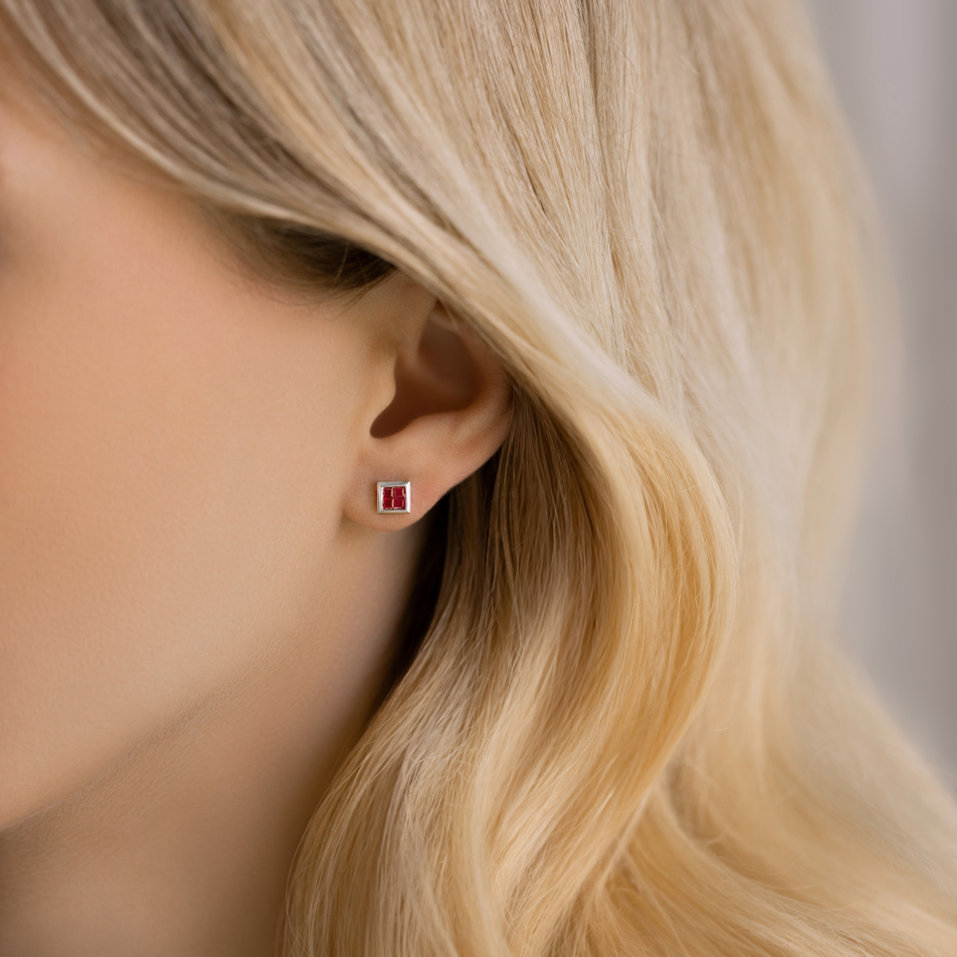 Náušnice s rubínmi Tempest Fury