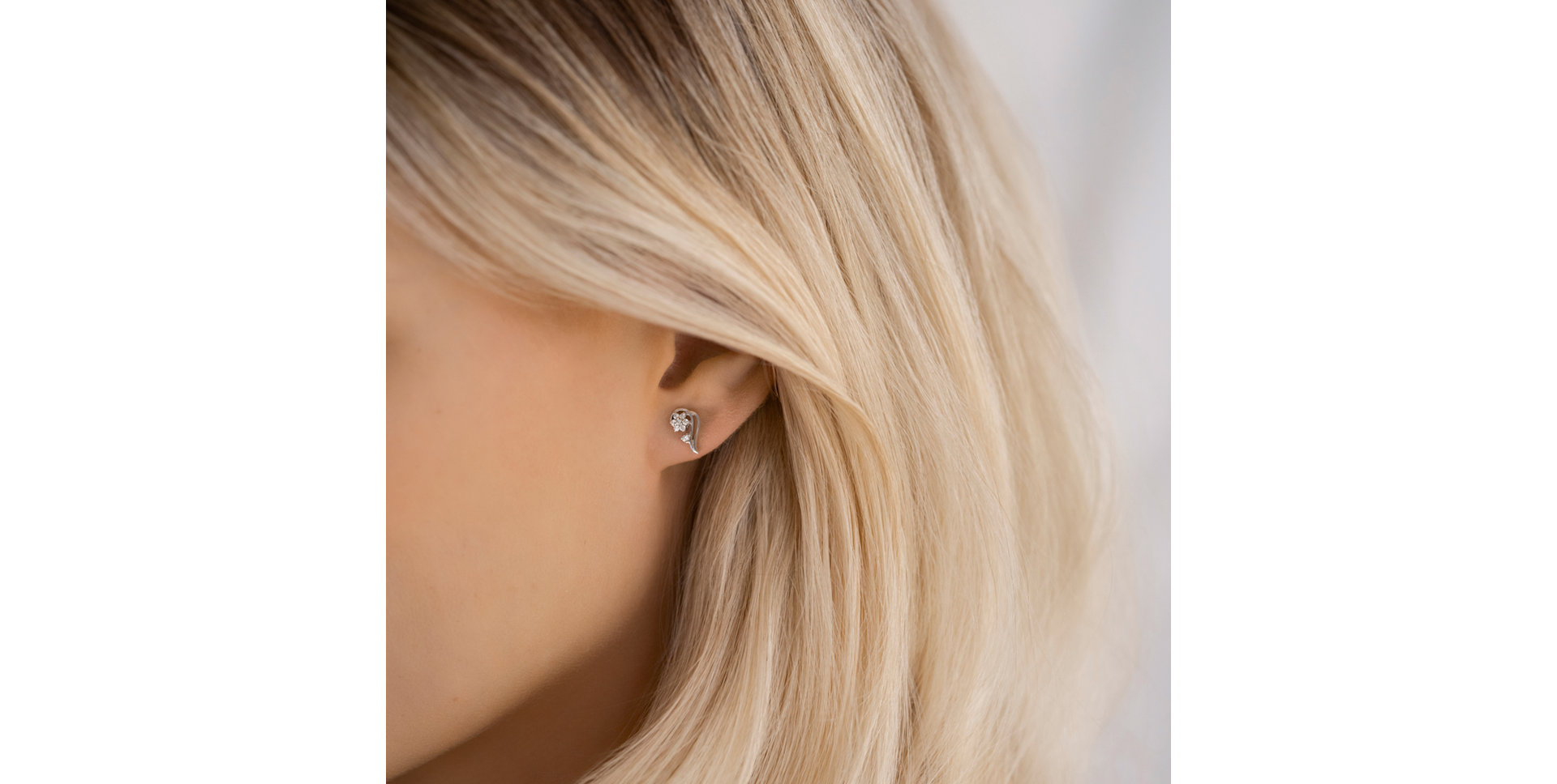 Náušnice s diamantmi Winter Symphony