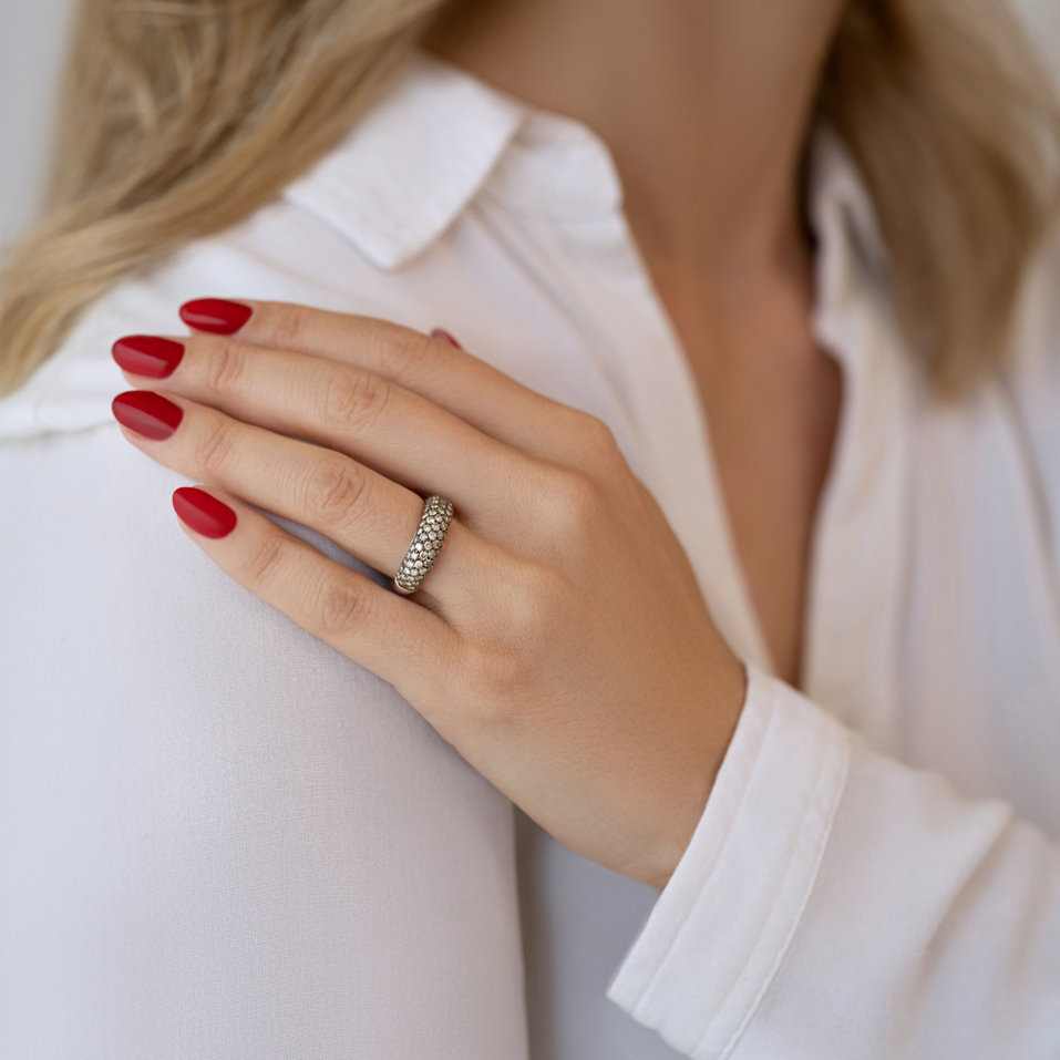 Prsteň s hnedými diamantmi Elise