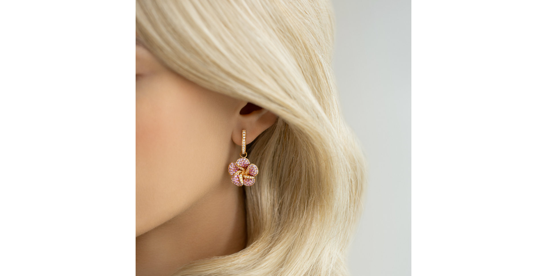 Náušnice s diamantmi a zafírmi Panama