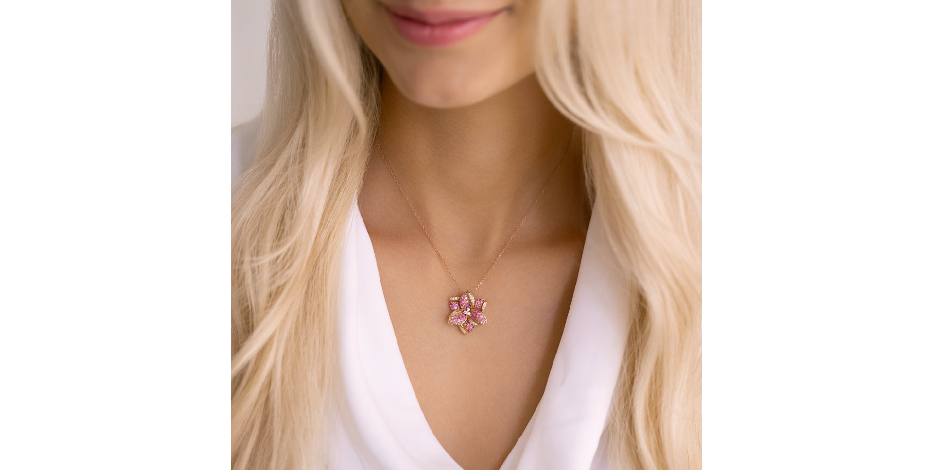 Prívesok s diamantmi a zafírmi Lady Jasmine
