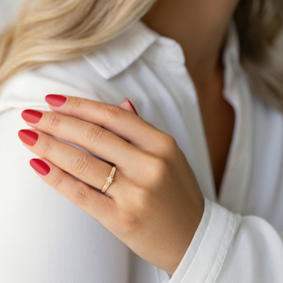 Prsteň s diamantmi Moon Mosaic