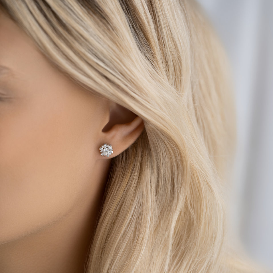 Náušnice s diamantmi Crystal Breeze