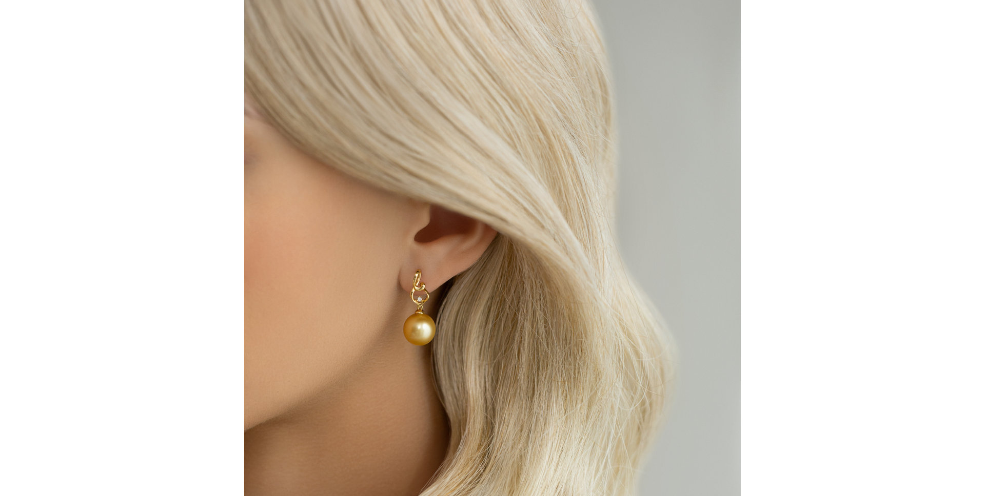 Náušnice s perlou diamantom Sea Guardian