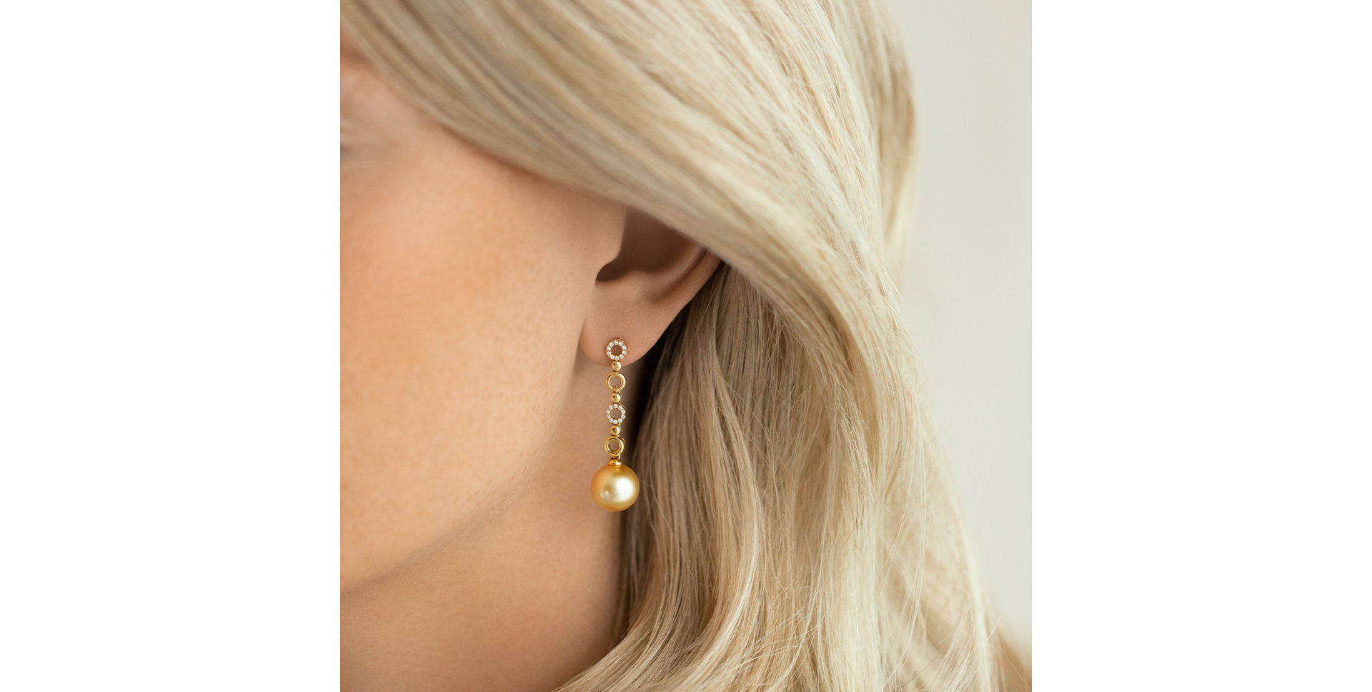 Náušnice s perlou a diamantmi Breena