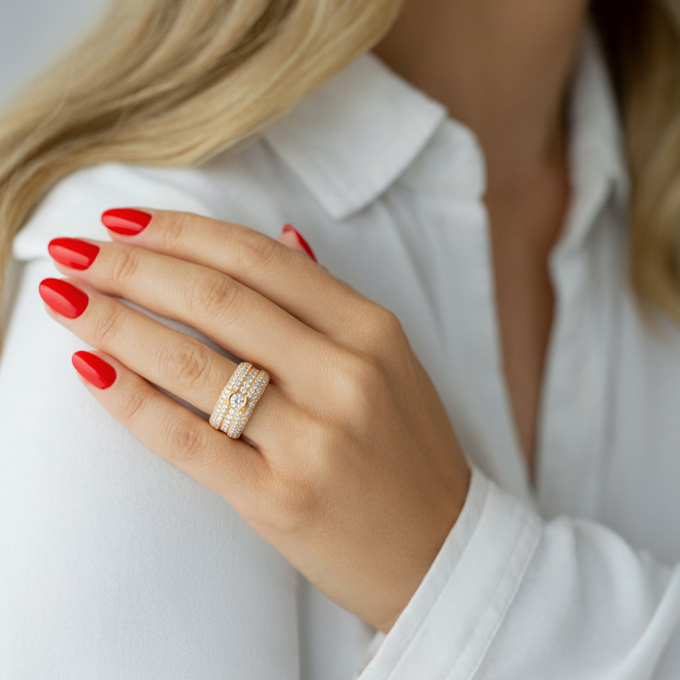 Prsteň s diamantmi Clarissa