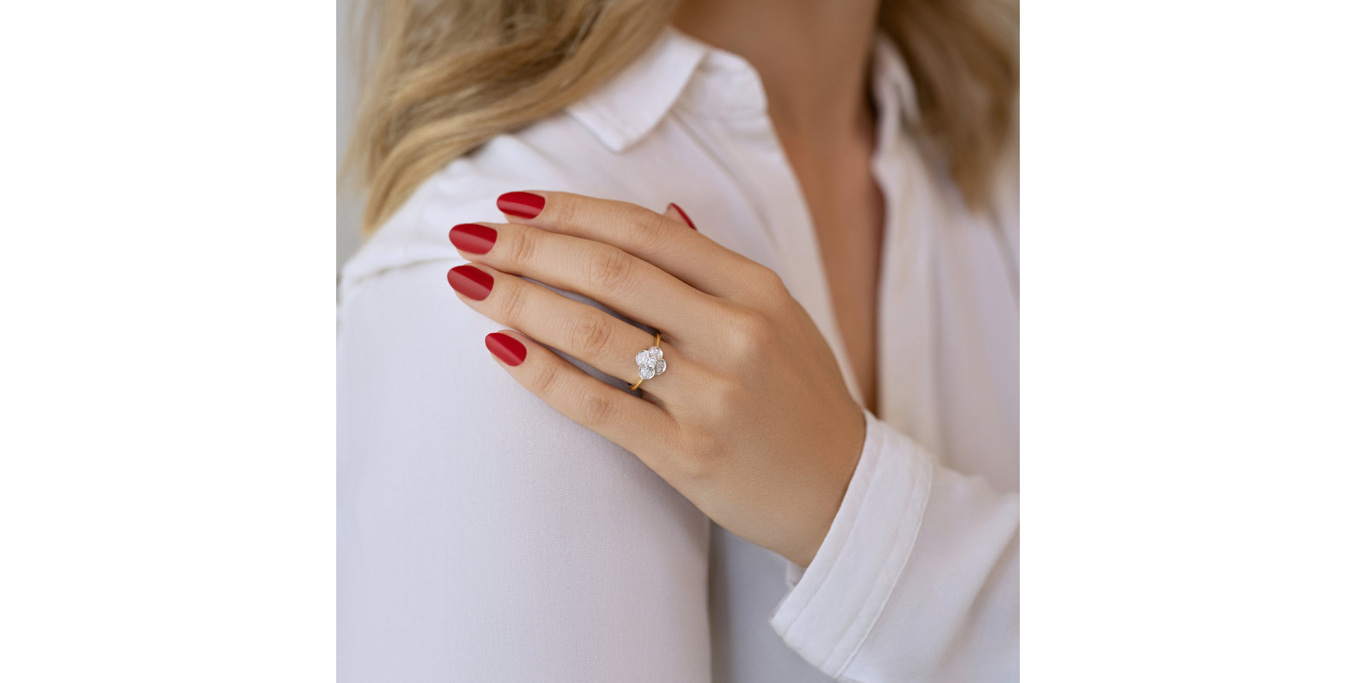 Prsteň s diamantmi Rudbeckia