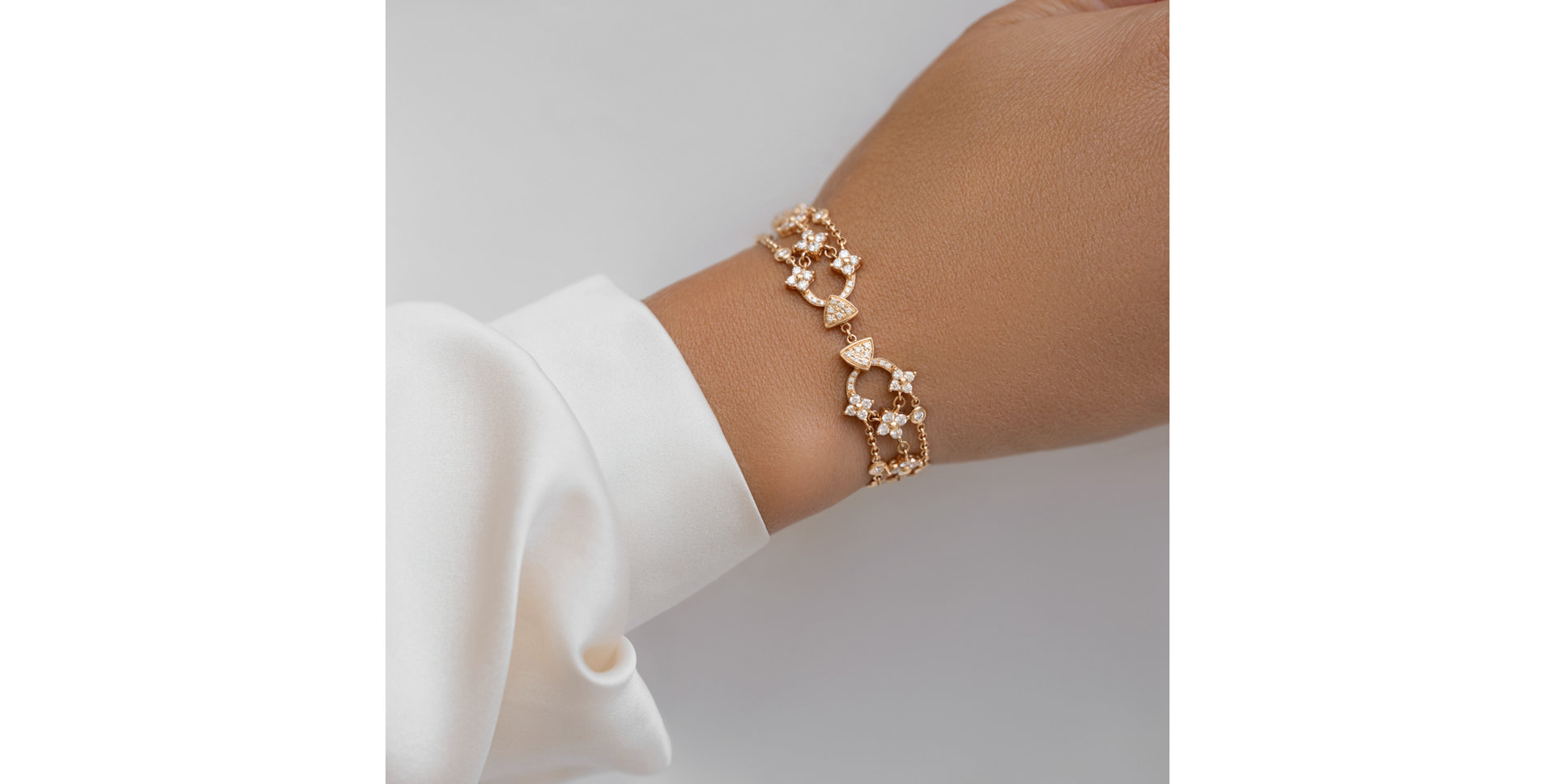 Náramok s diamantmi Gold Symphony