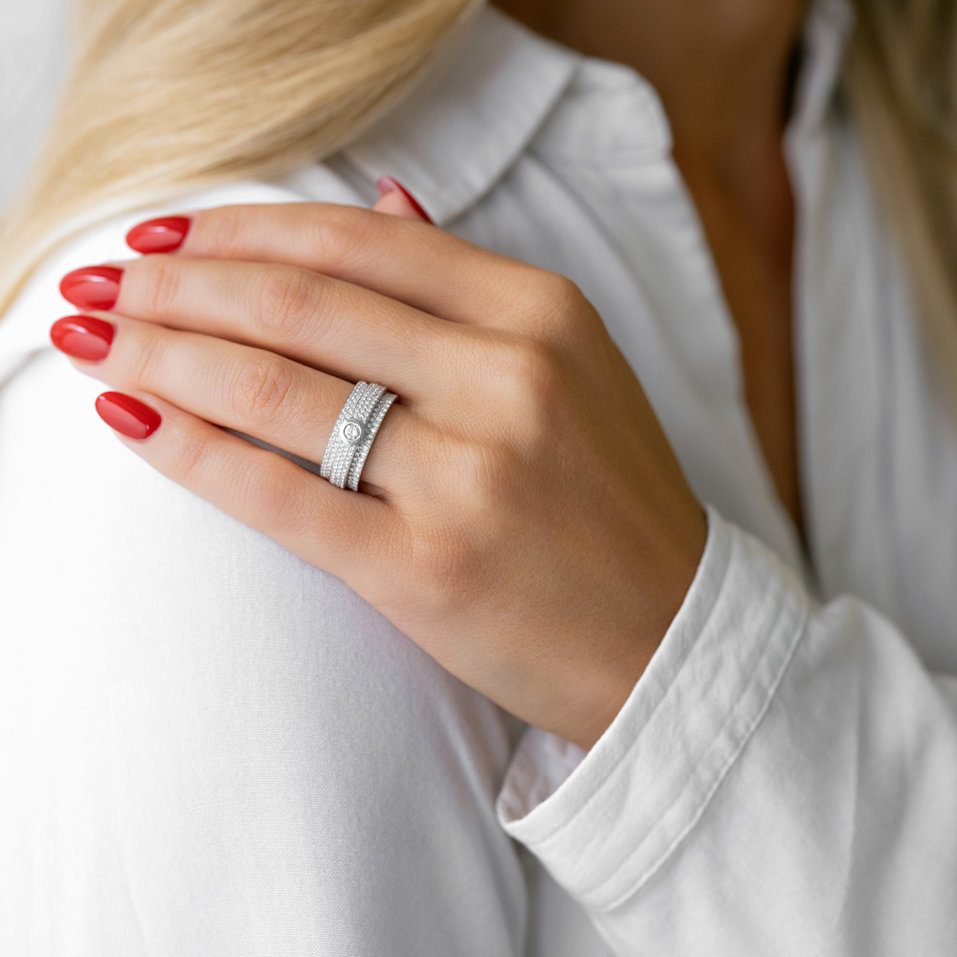 Prsteň s diamantmi Shining Glance