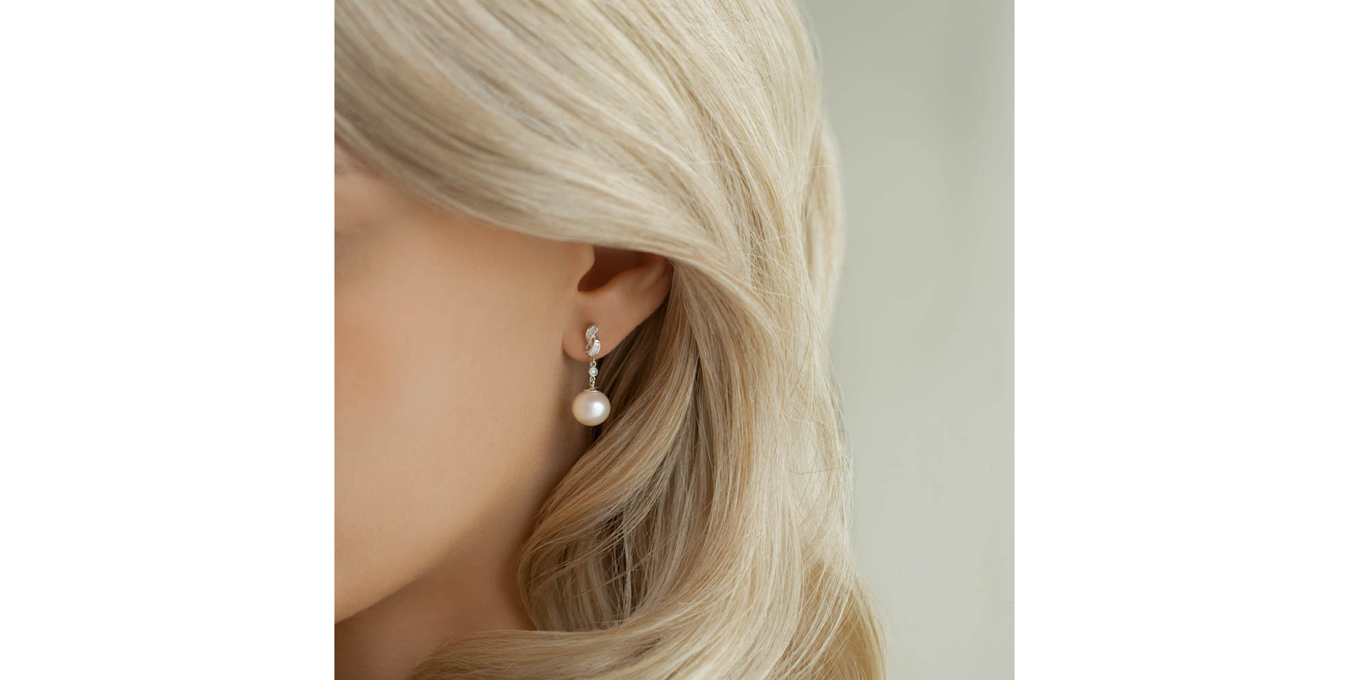 Náušnice s perlou a diamantmi Pure Oasis