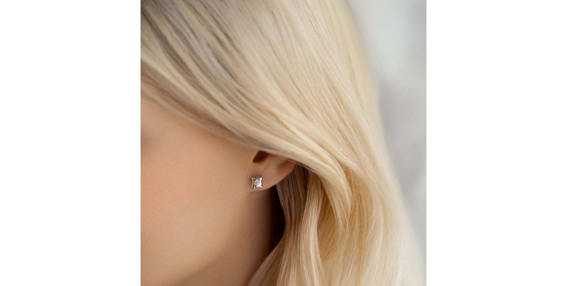 Náušnice s diamantom Magnificence