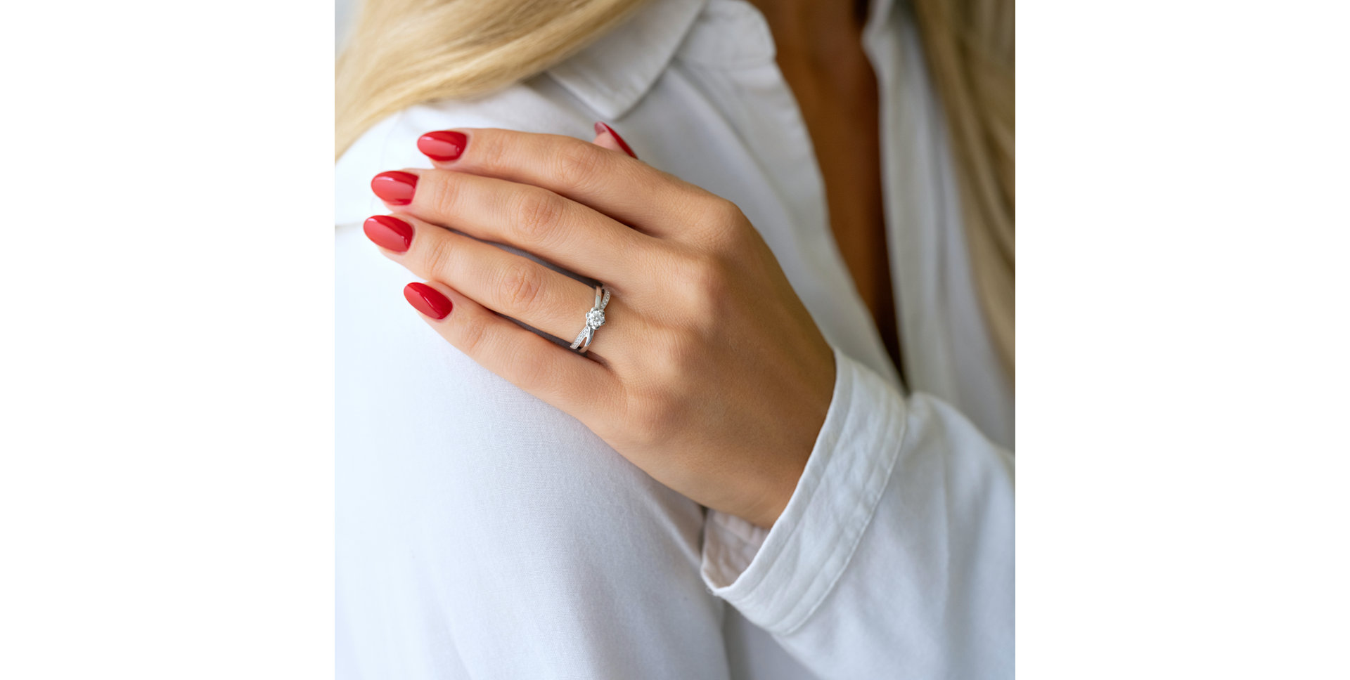 Prsteň s diamantmi Floral Rest