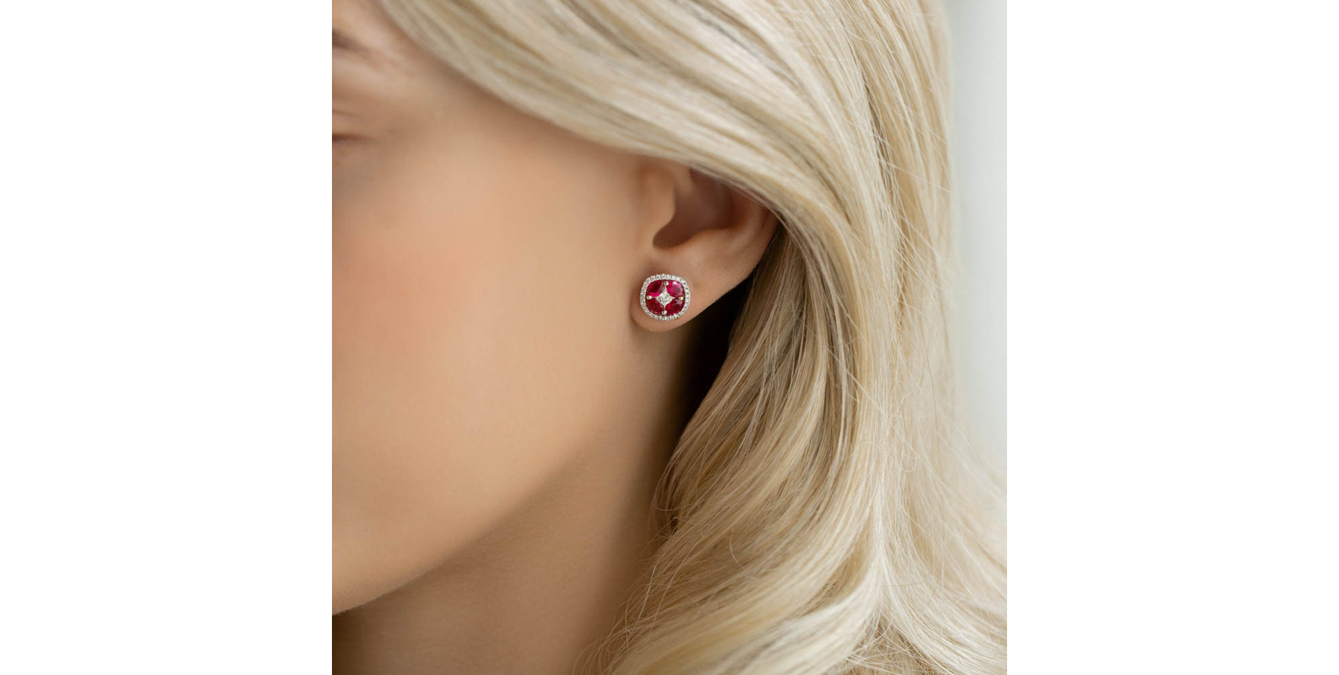 Náušnice s diamantmi a zafírmi Misty Oasis