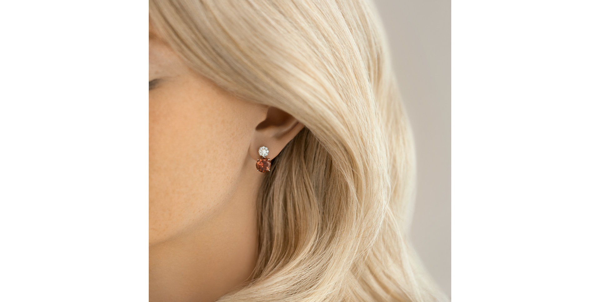 Náušnice s turmalínom a diamantmi Bloody Tears