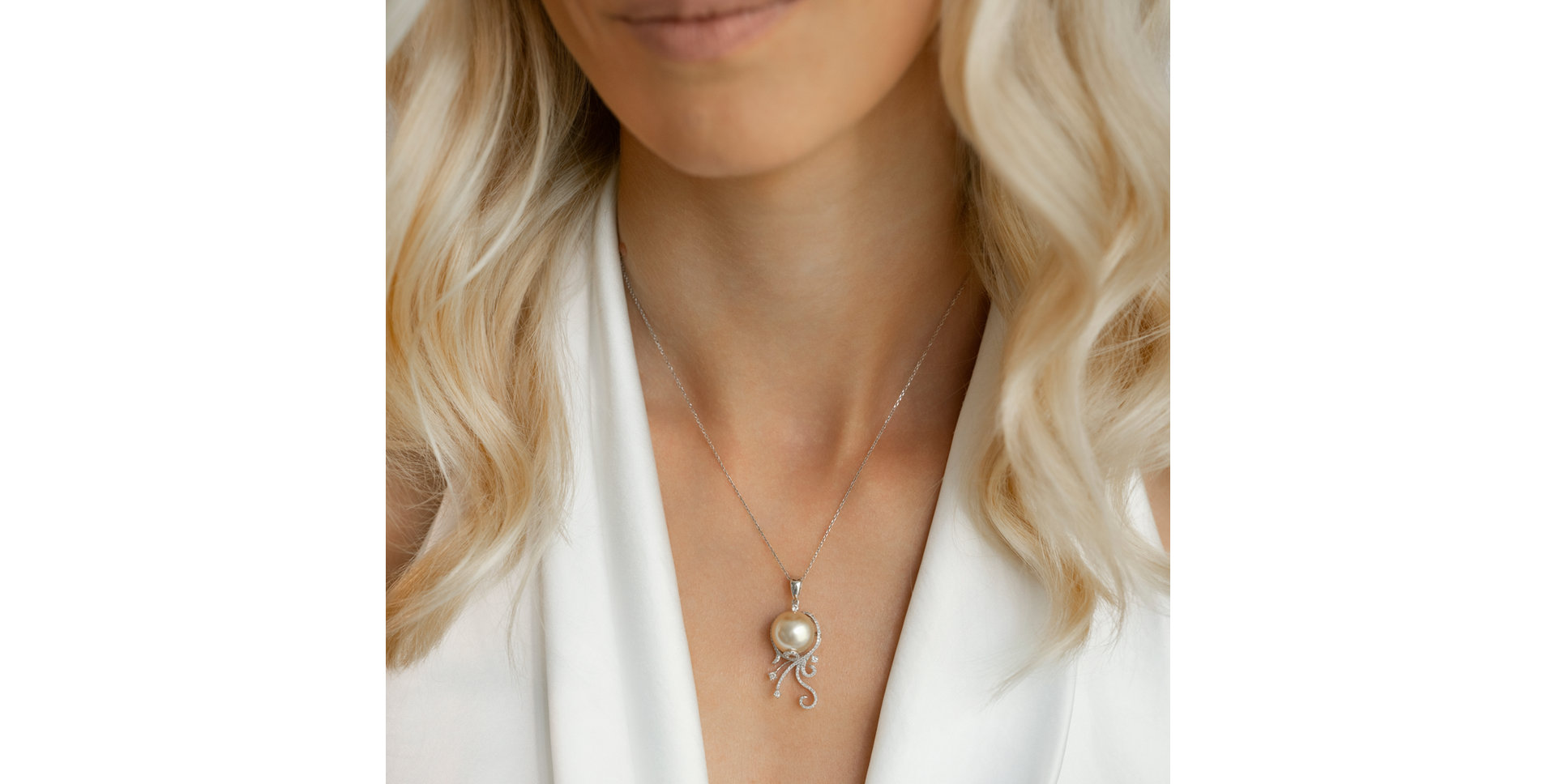 Prívesok s perlou a diamantmi Duchess Ocean