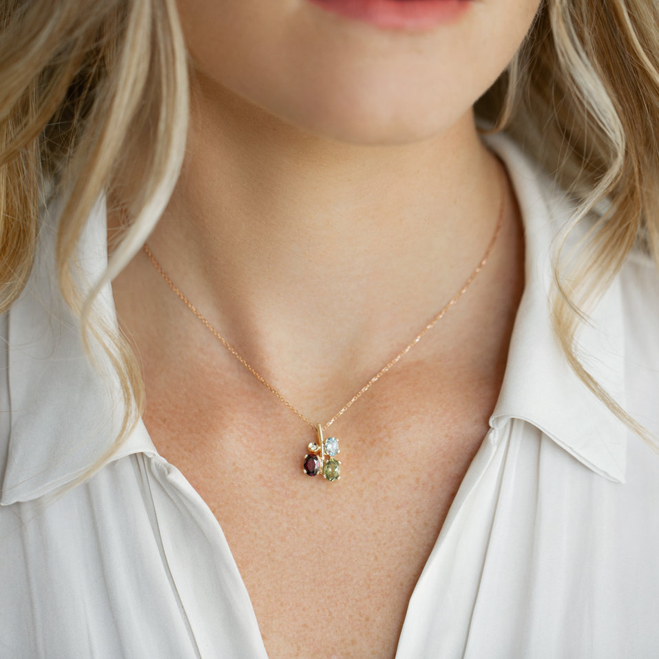 Přívěsok s diamantmi a drahokamami Neverlands Gift