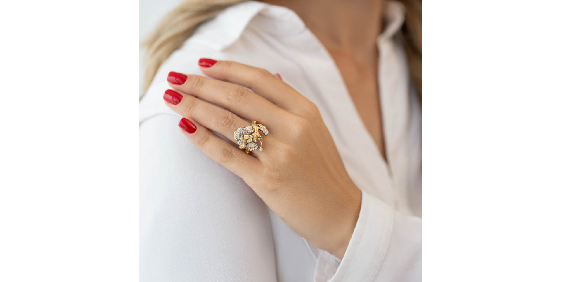 Prsteň s diamantmi Renaissance Rose