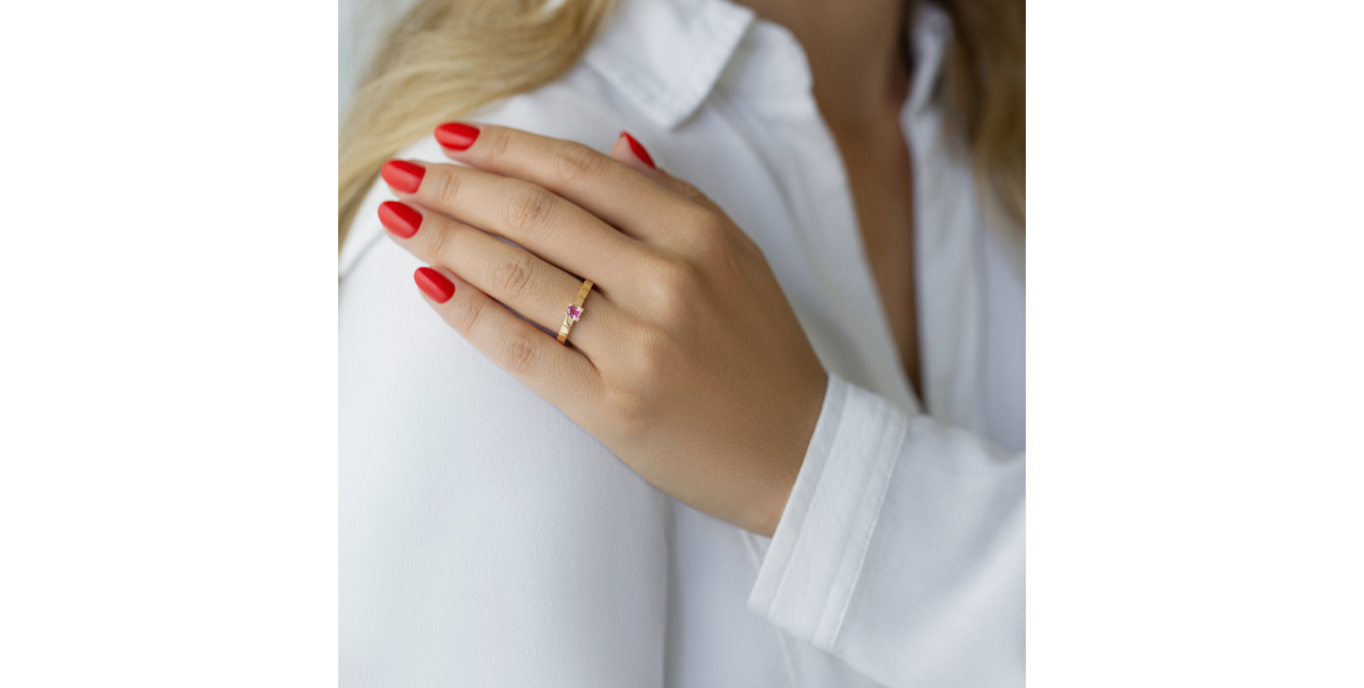 Prsteň s zafírom a diamantmi Sublime Shine