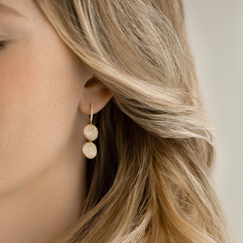 Náušnice s diamantmi Huette