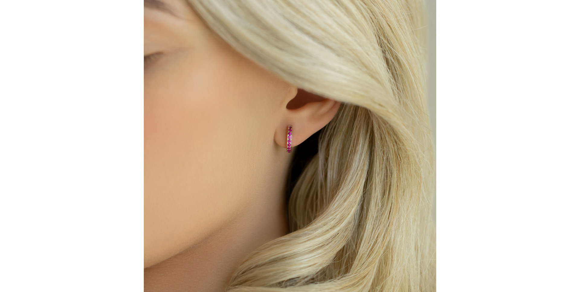 Náušnice s rubínmi Everly