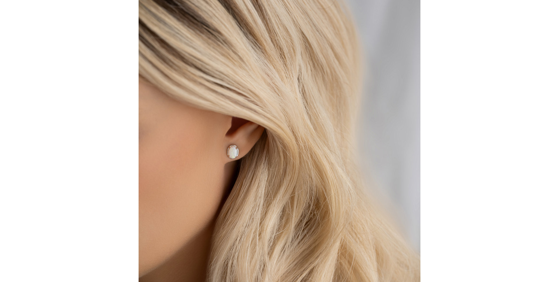 Náušnice s opálom Iceberg