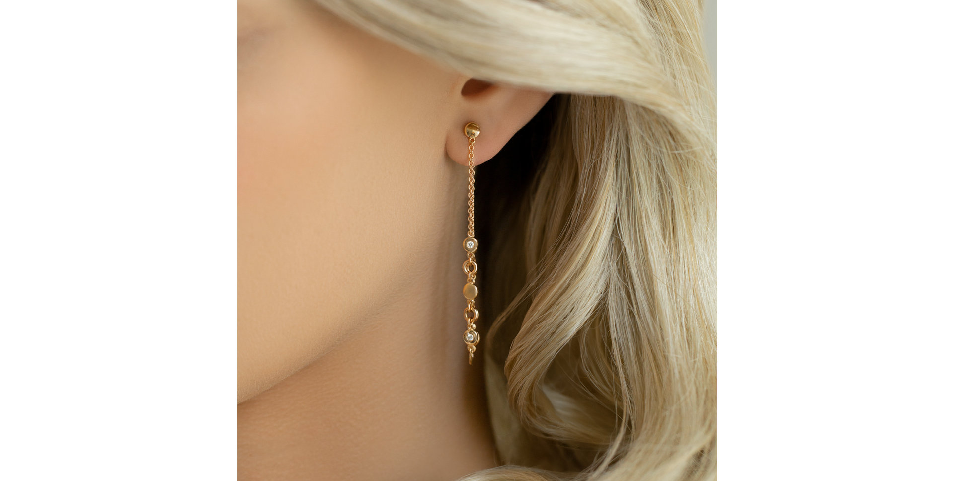 Náušnice s diamantmi Endless Waterfall