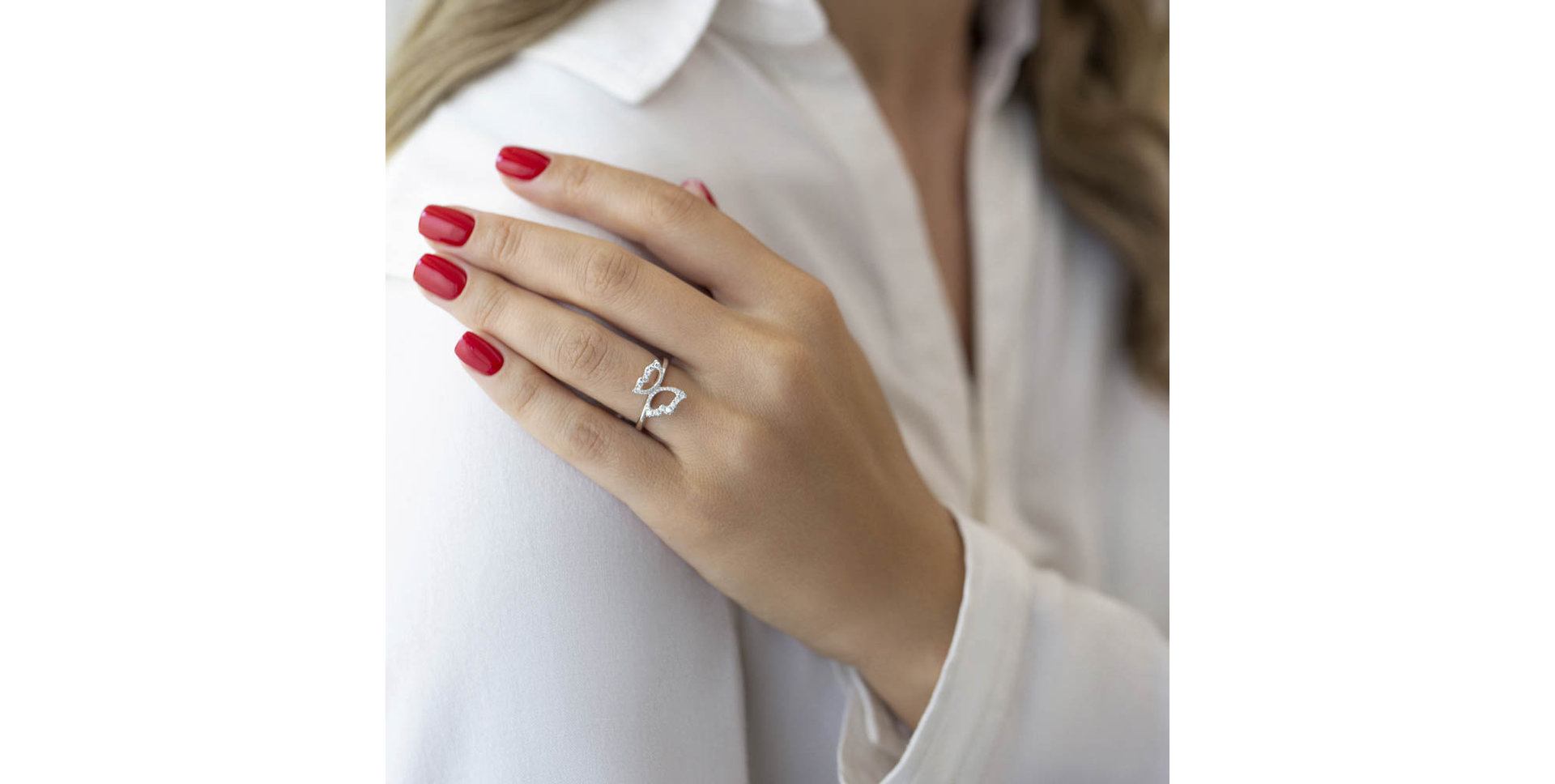 Prsteň s diamantmi Chatoyant Butterfly