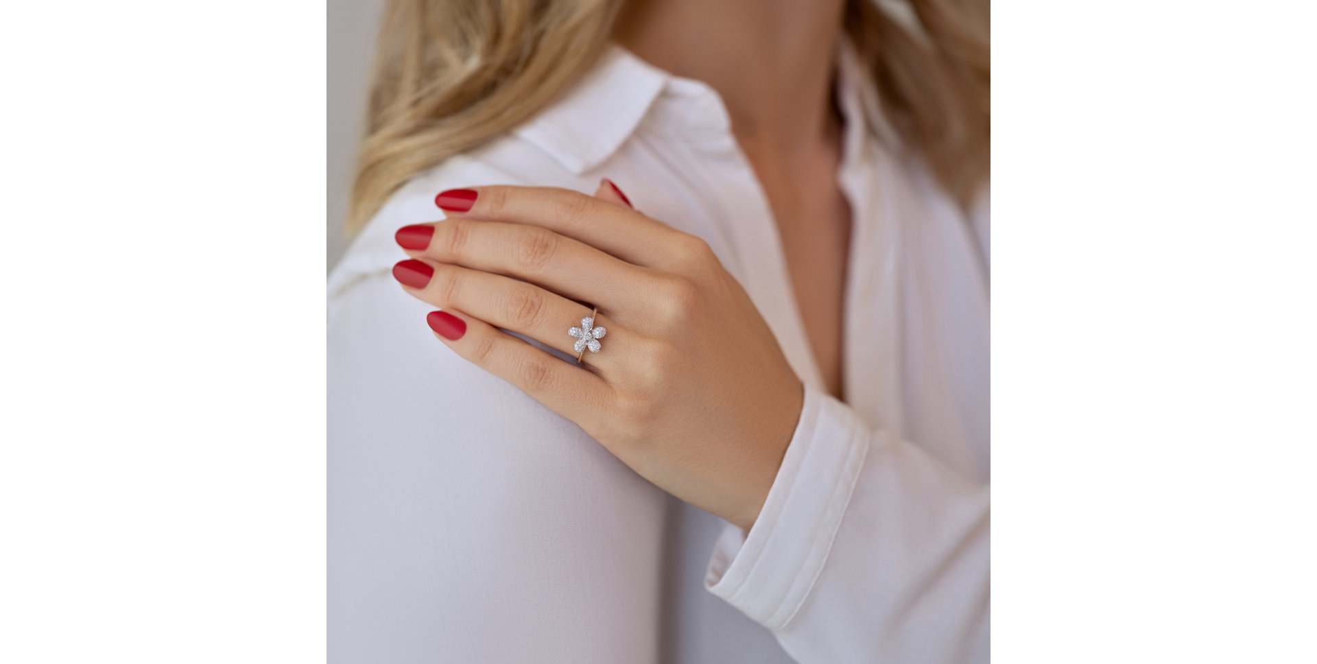 Prsteň s diamantmi Florene