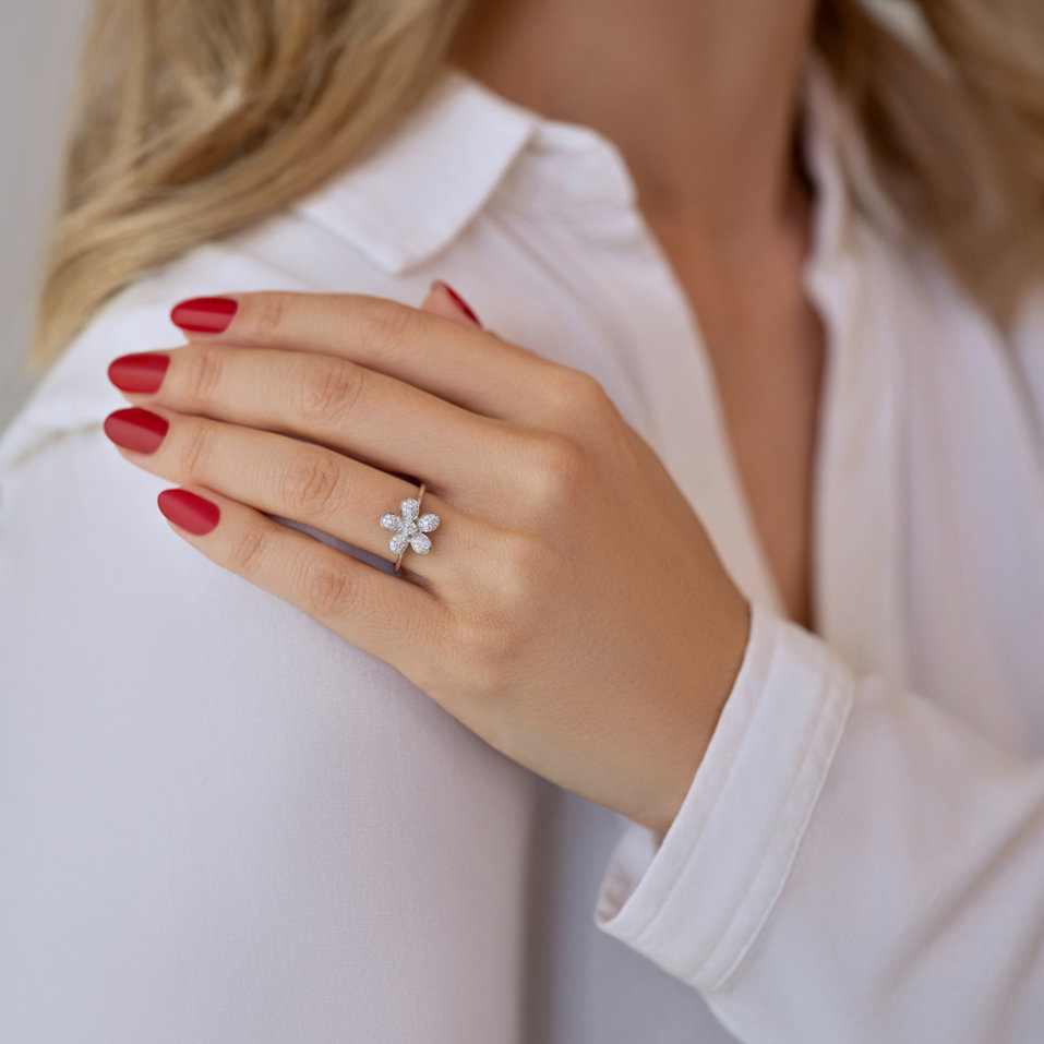 Prsteň s diamantmi Florene