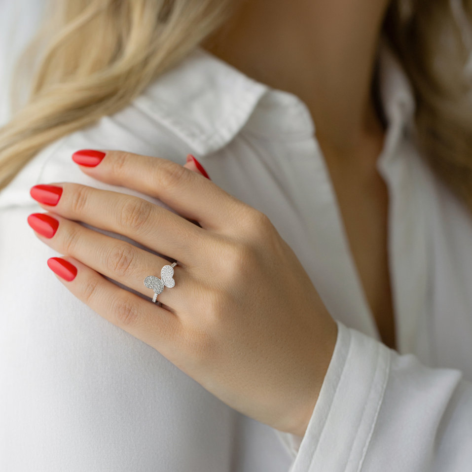 Prsteň s diamantmi Wings of Divinity