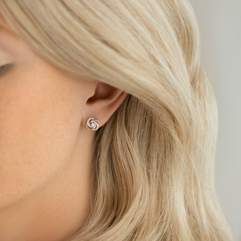 Náušnice s diamantmi Rosettes