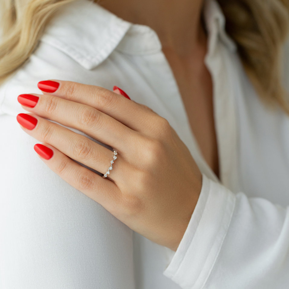 Prsteň s diamantmi Charlotte