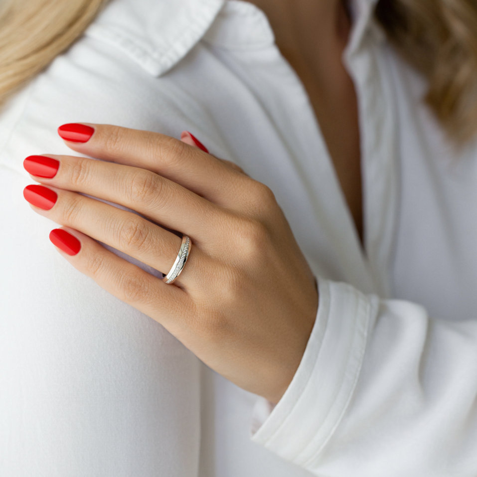 Prsteň s diamantmi Shiny Circulation