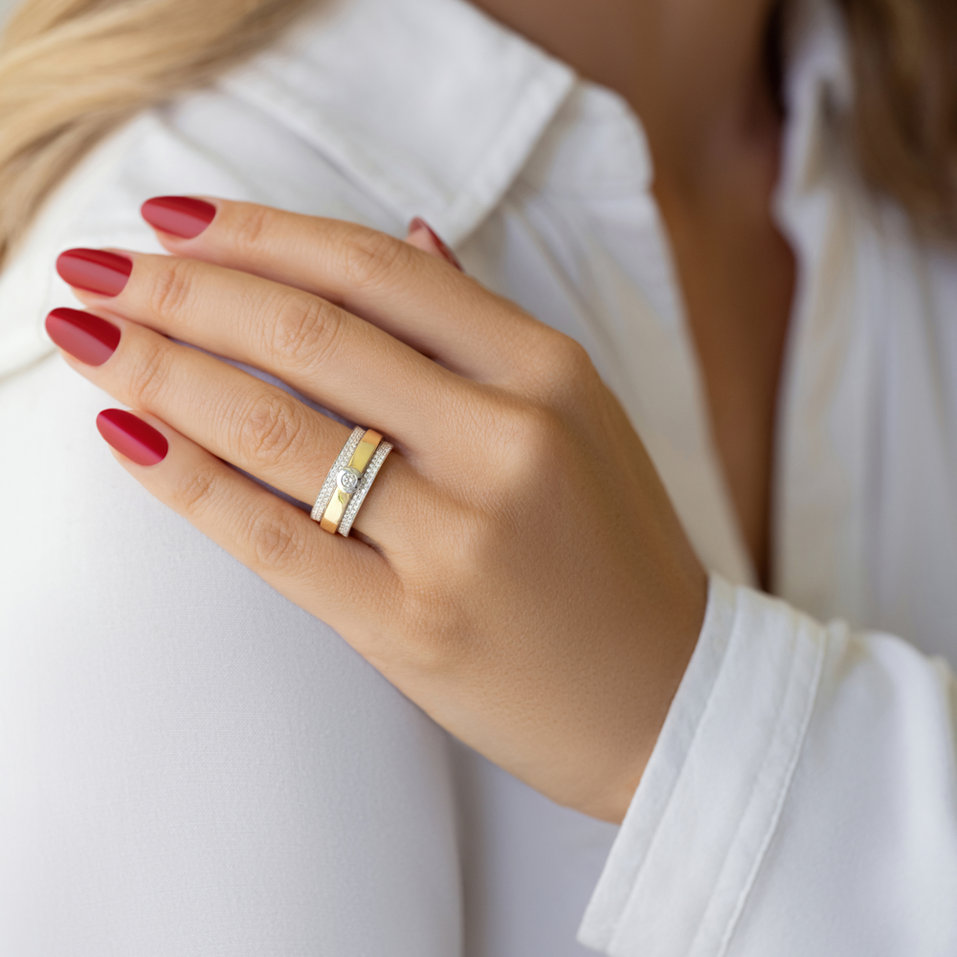 Prsteň s diamantmi Mélanie Cold