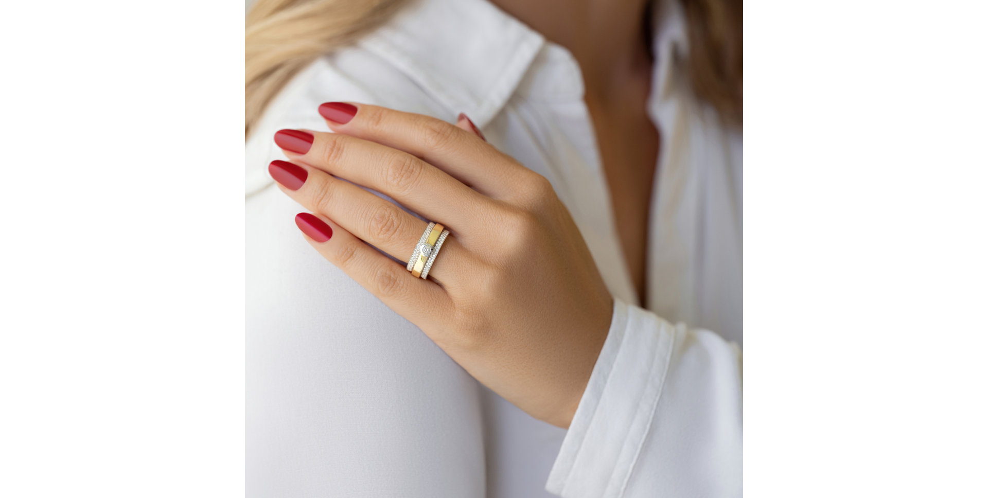 Prsteň s diamantmi Mélanie Cold