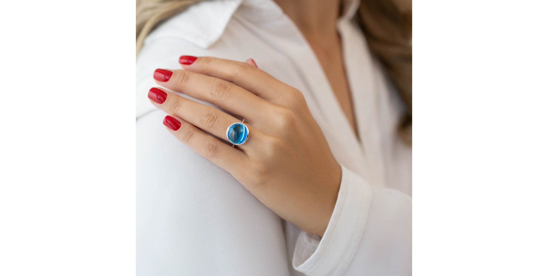 Prsteň s topásom Mountain Lake