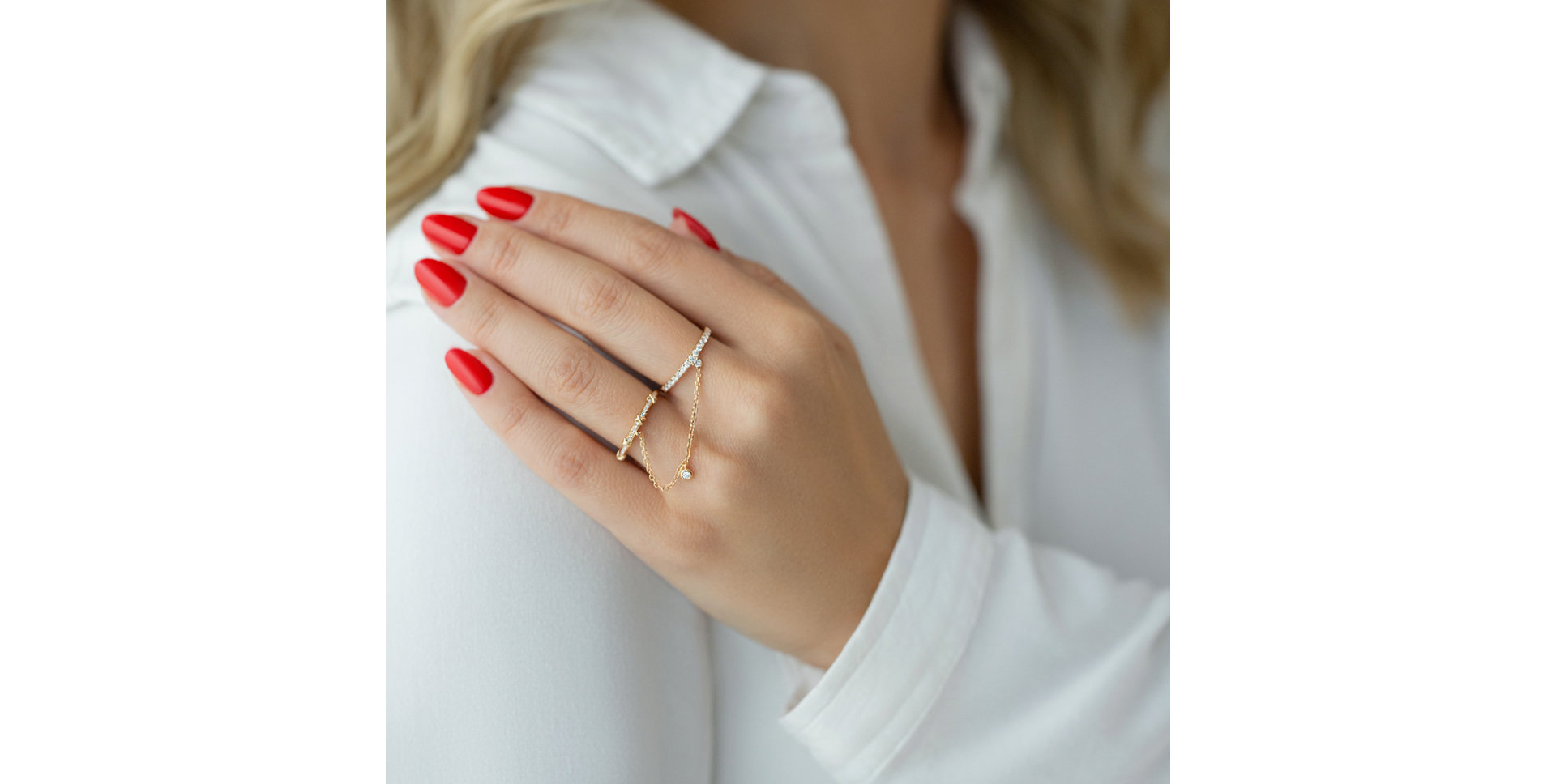 Prsteň s diamantmi Entwined Rings