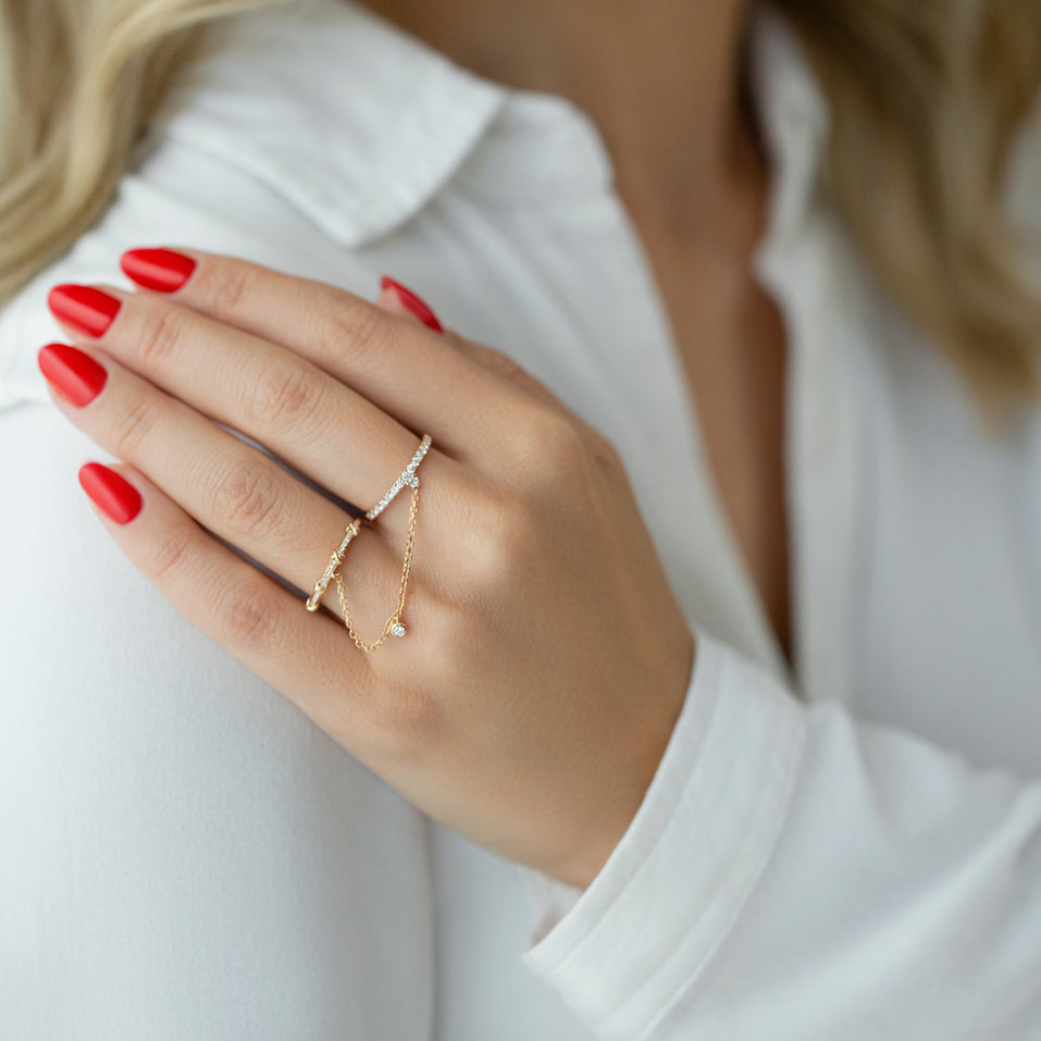 Prsteň s diamantmi Entwined Rings