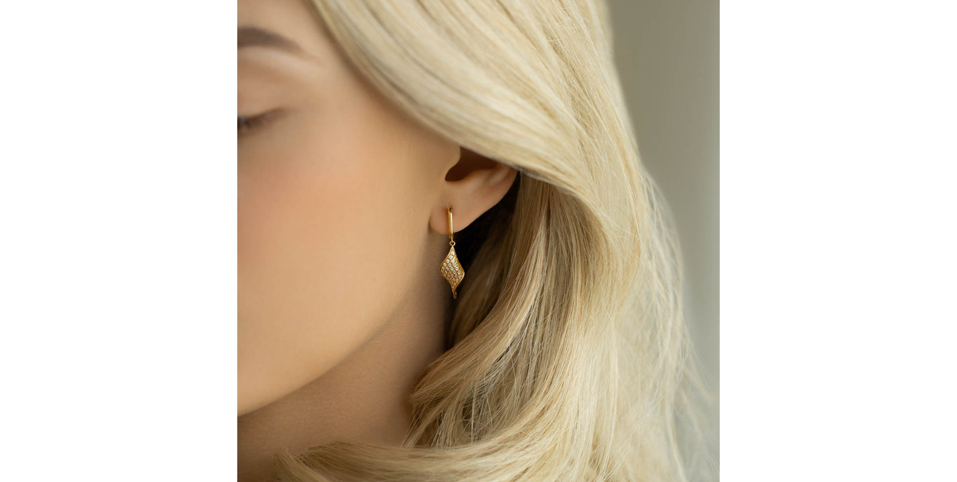 Náušnice s diamantmi Poetry Waterfall