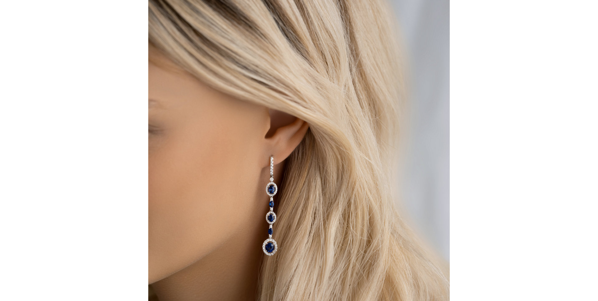 Náušnice s diamantmi a zafírmi Mephisto Touch