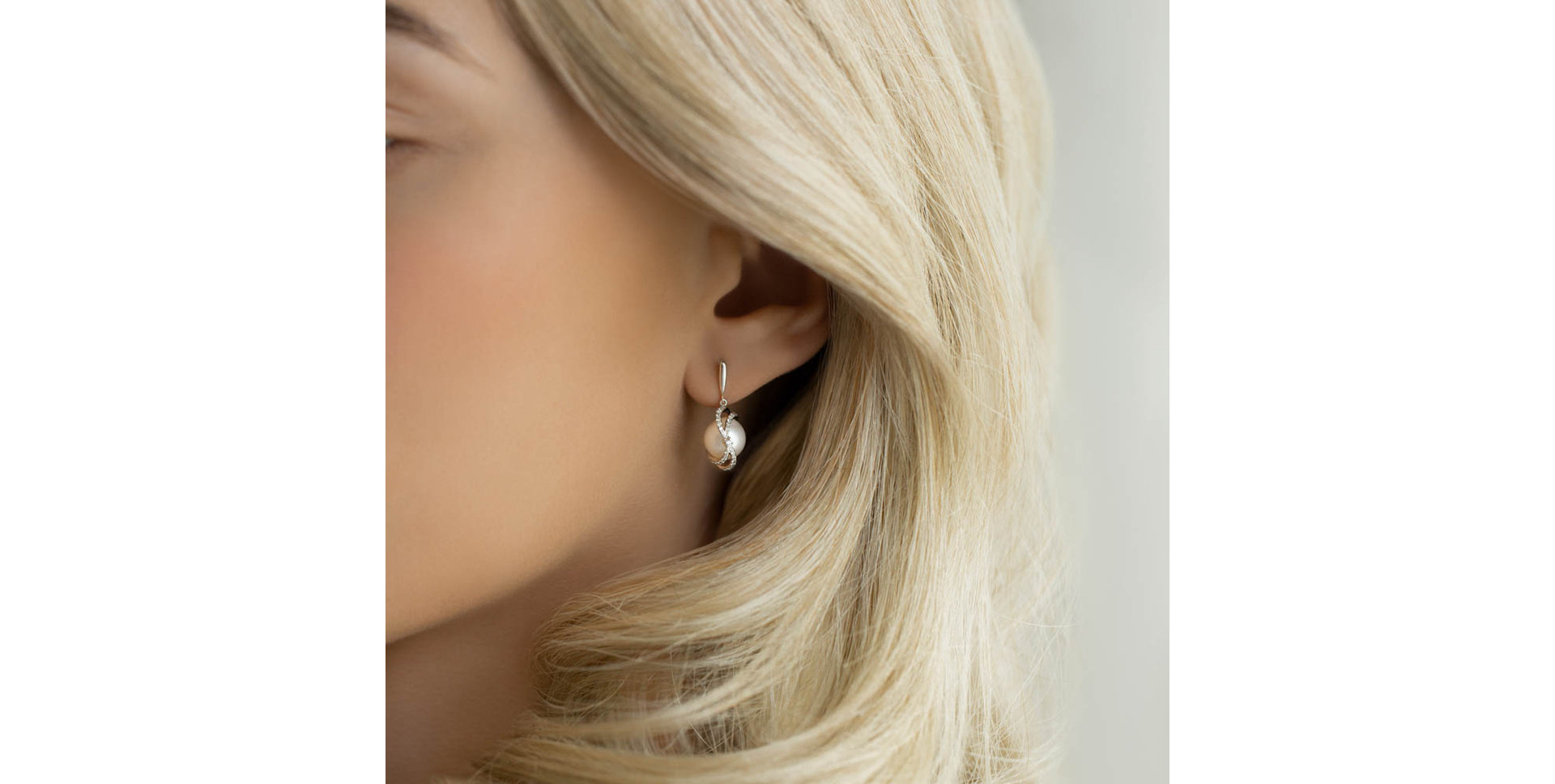 Náušnice s perlou a diamantmi Cry me a river