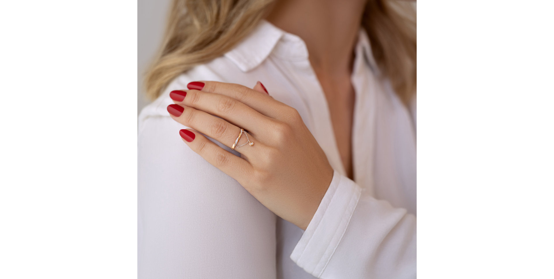 Prsteň s diamantmi Sweet Chain