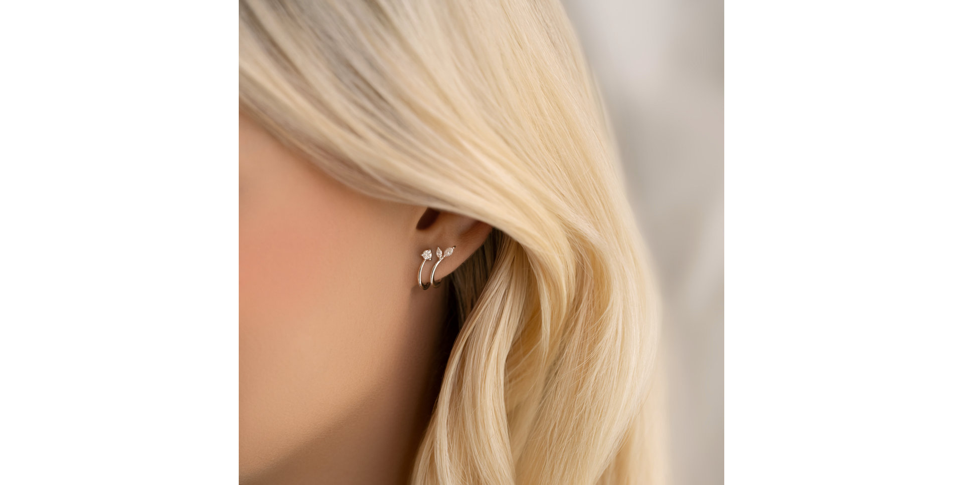 Náušnice s diamantom Fresh Start