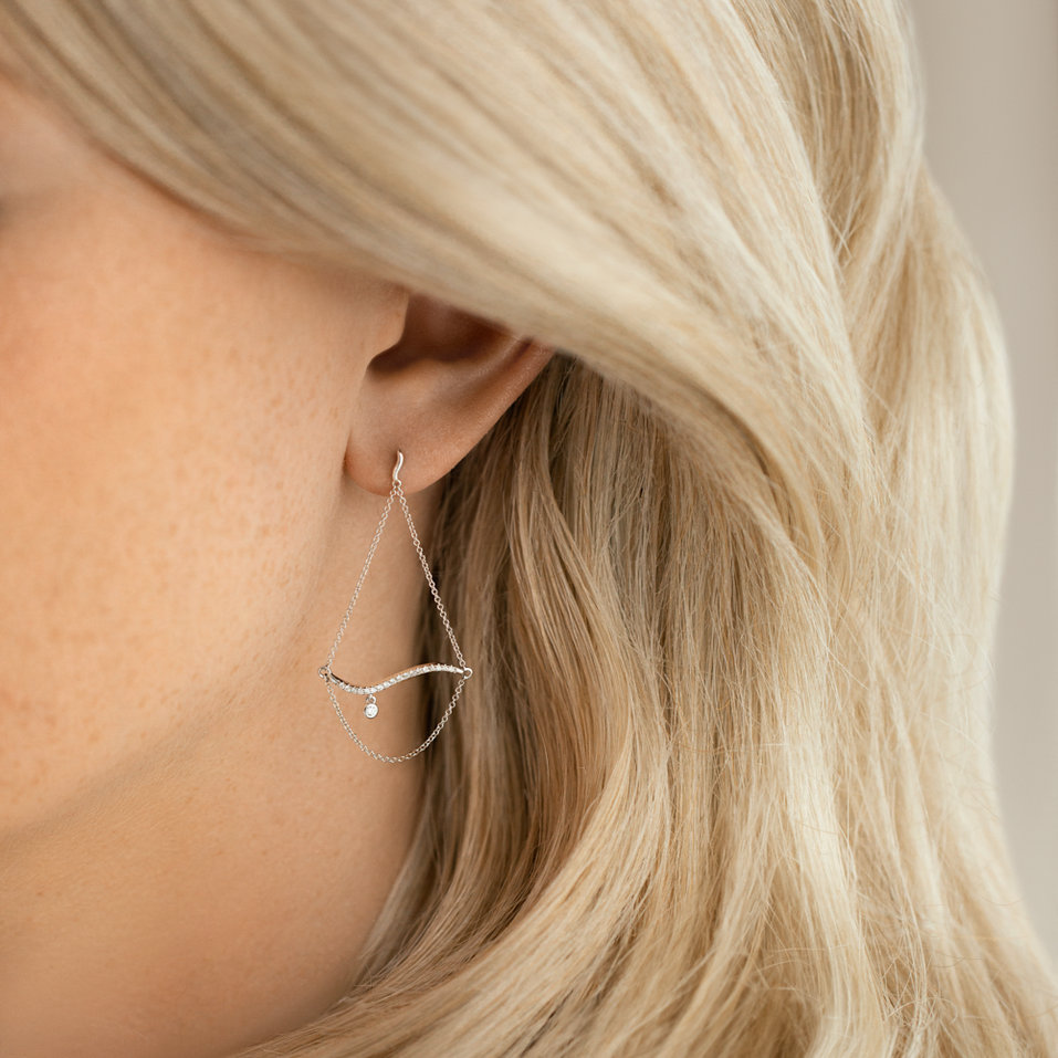 Náušnice s diamantmi Oriental Princess