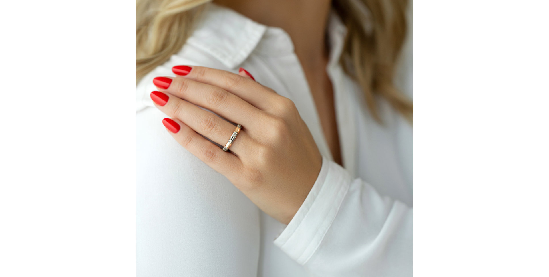 Prsteň s hnedými diamantmi Night Odyssey