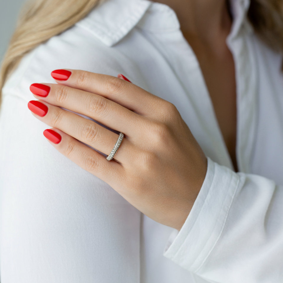 Prsteň s hnedými diamantmi Snake Secret