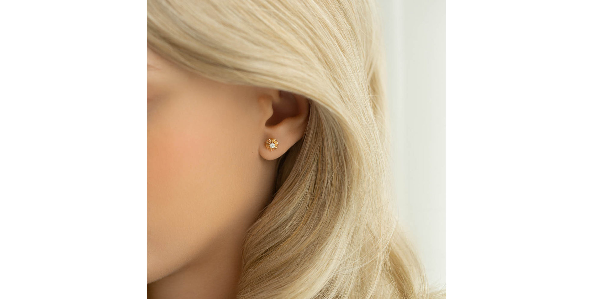 Náušnice s diamantom Gwen