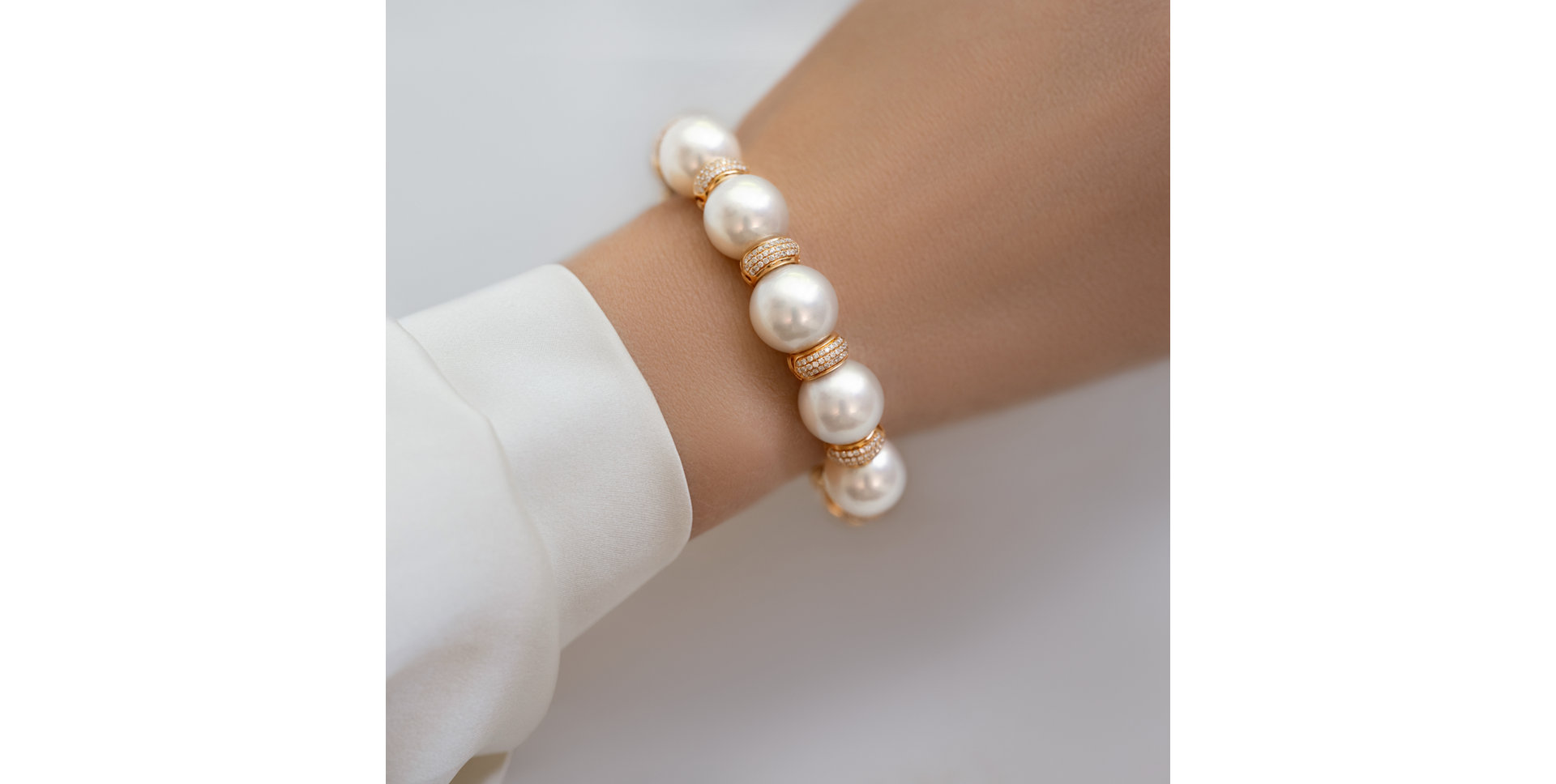 Náramok s perlou a diamantmi Royal Pearl