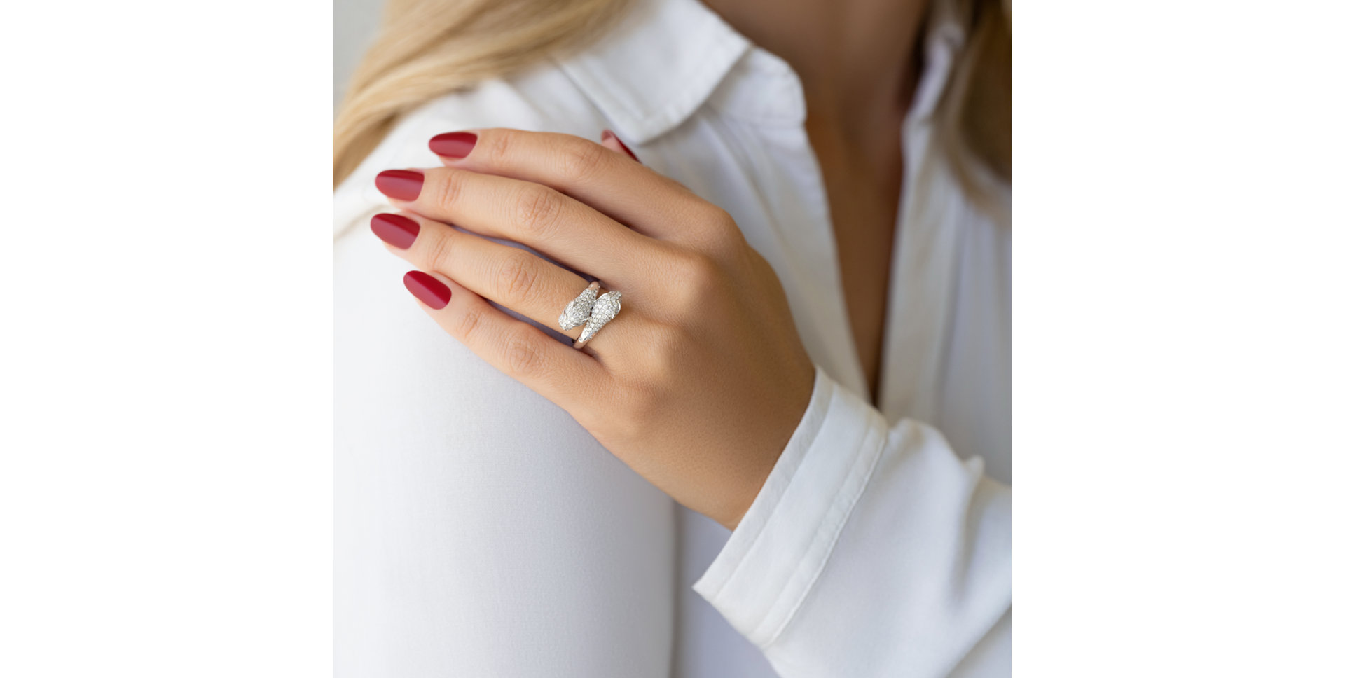 Prsteň s diamantmi a rubínmi Diamond Animal