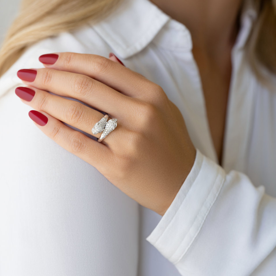 Prsteň s diamantmi a rubínmi Diamond Animal